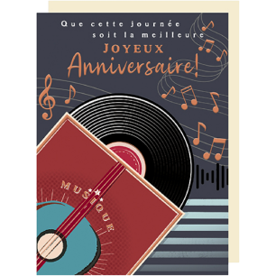 Carte vinyle XL "Joyeux anniversaire"