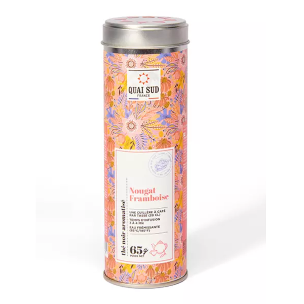 Thé noir "nougat framboise"