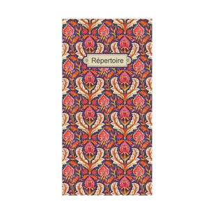 Répertoire violet et fleurs rouges - Gwenaelle Trolez