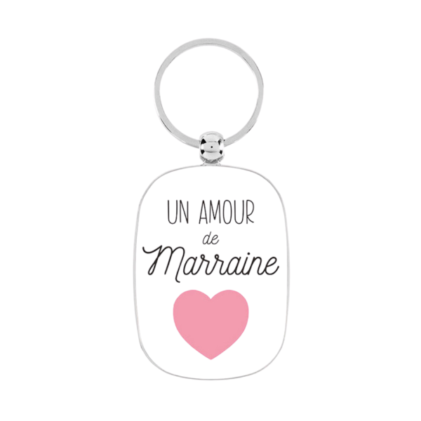 Porte clé "Un amour de marraine"
