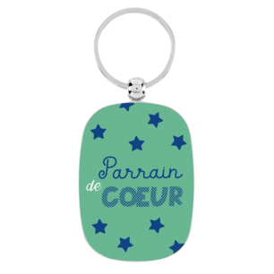 Porte-clés "Parrain de coeur"