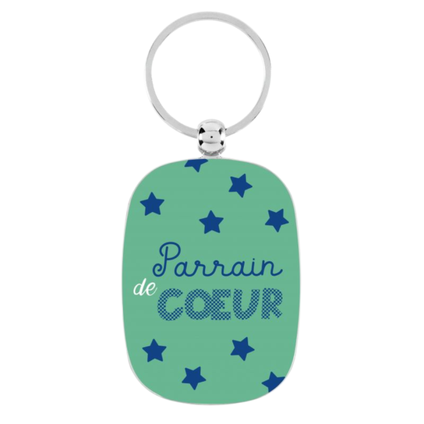 Porte-clés "Parrain de coeur"