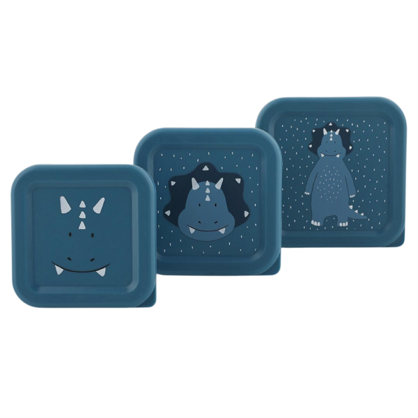 Set de 3 boites à goûter "Mr Tricératops"
