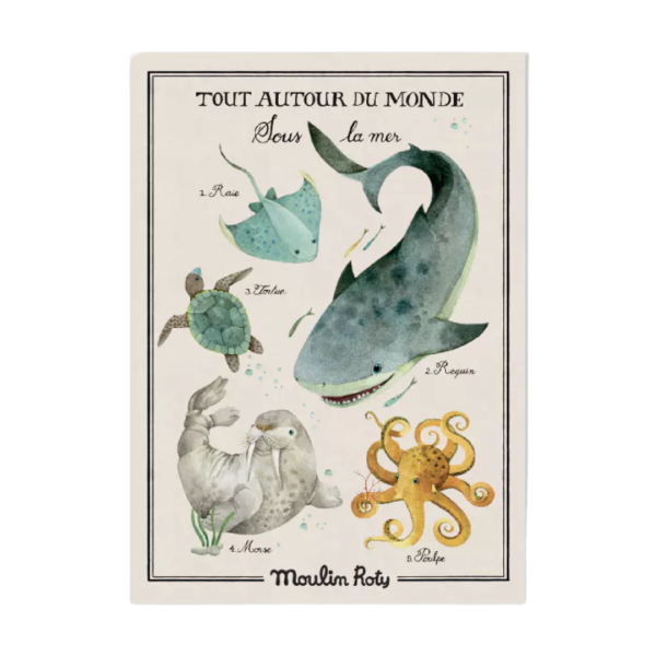 Affiche enfant "Sous la mer"