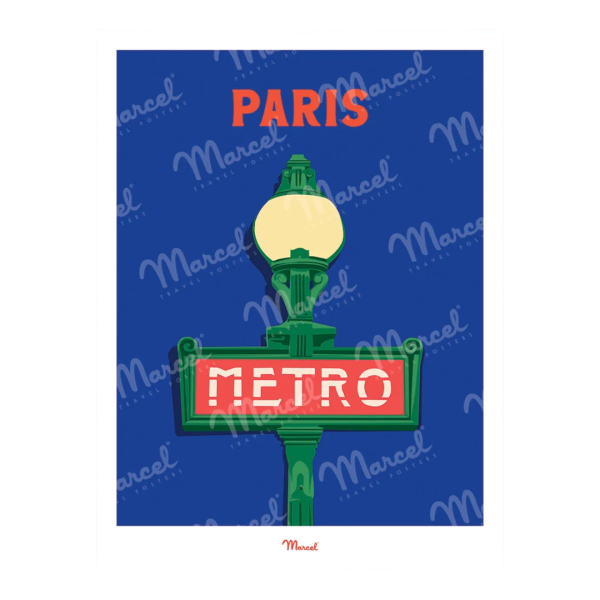 Affiche A3 "Métro de Paris"