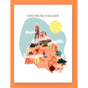Carte Rocher Saint Michel d'Aiguille - 10*15