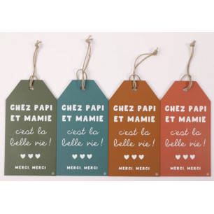 1 Etiquette message "chez papi et mamie"