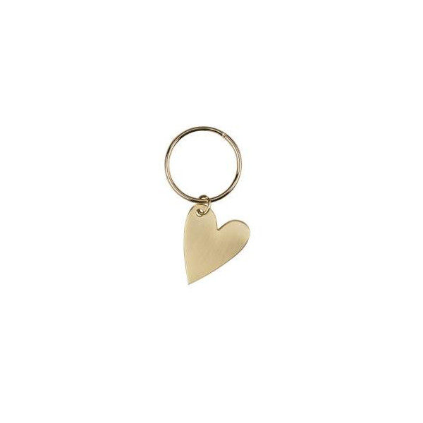 Porte-clés "coeur doré"