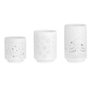 Photophore hiver - lot de 3