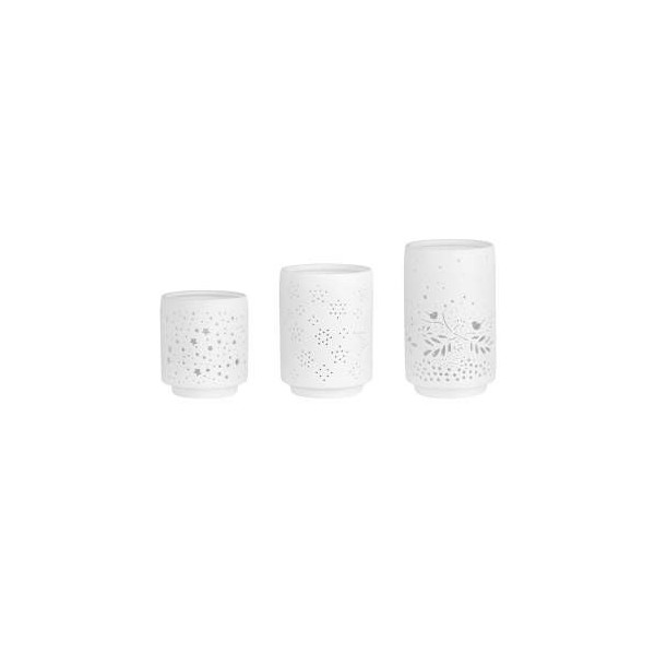 Photophore hiver - lot de 3