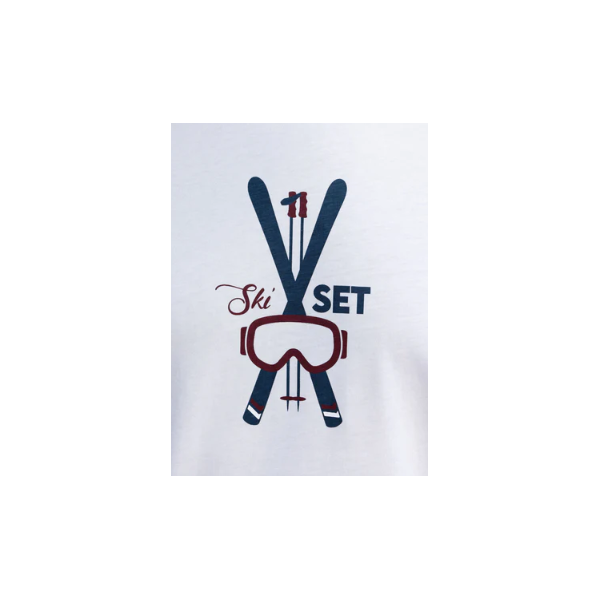 Tee-shirt ski crème - M