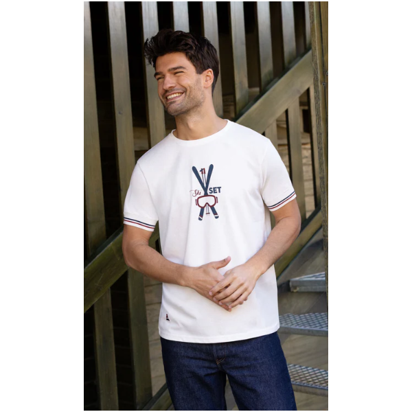 Tee-shirt ski crème - XL