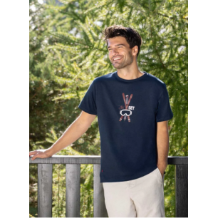 Tee-shirt ski bleu - XXL