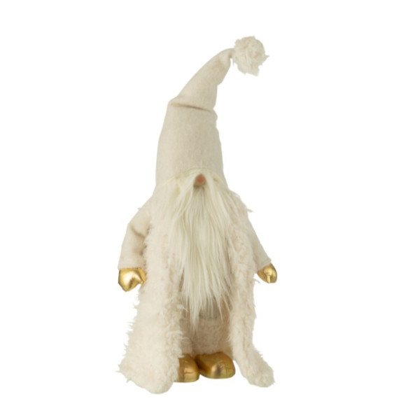 Gnome blanc et doré
