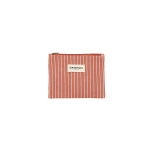 Porte-monnaie rayures lilas