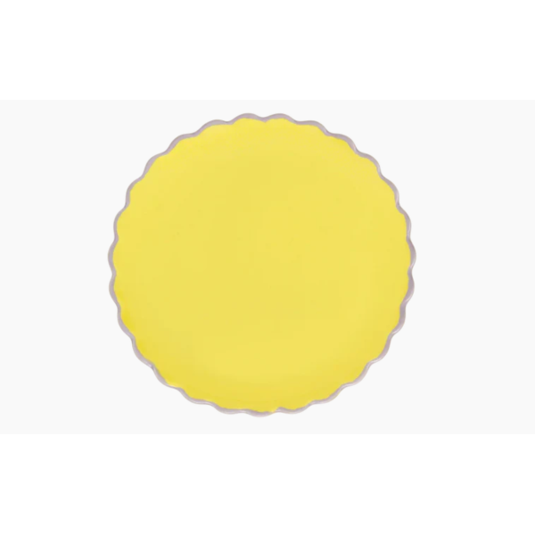 Assiette good morning jaune