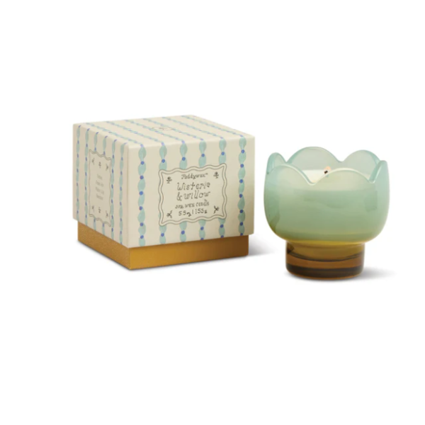 Bougie tulipe turquoise