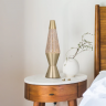 Lampe lave dorée