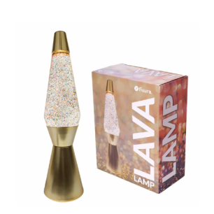 Lampe lave dorée
