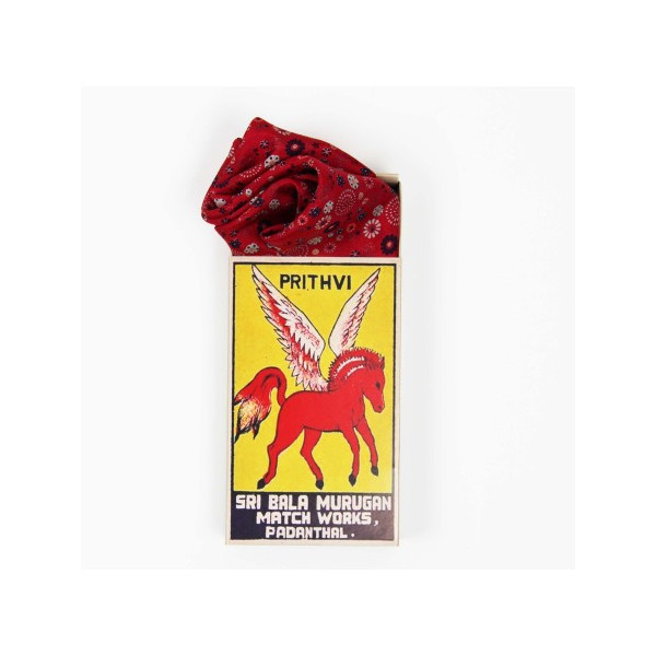 Mini foulard "hanami rouge"