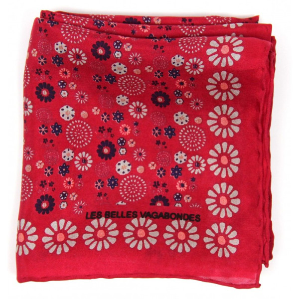 Mini foulard "hanami rouge"