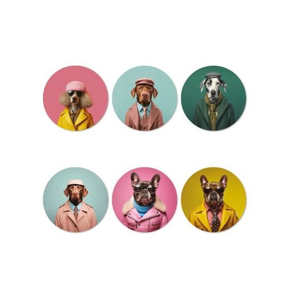 Dessous de verres chiens