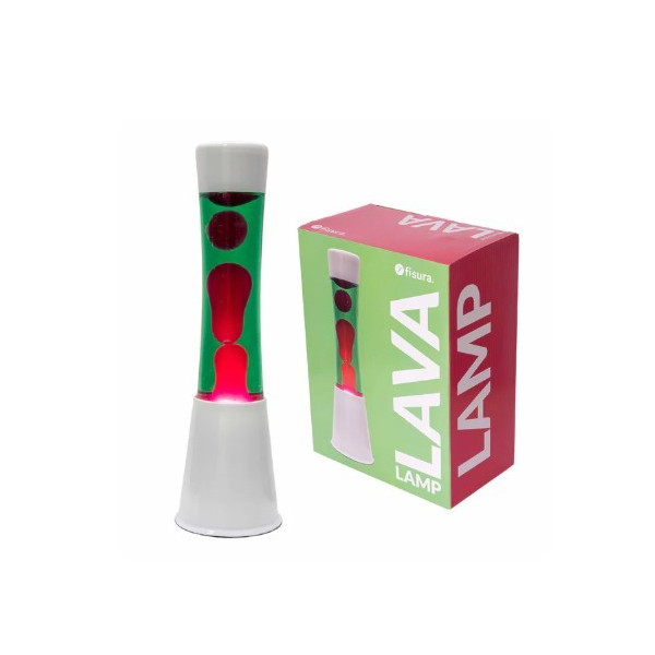 Lampe lave rose et verte