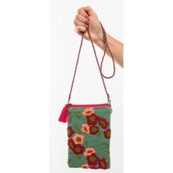 Pochette portable fleur