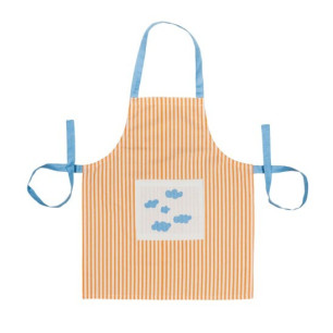 Tablier enfant orange rayé