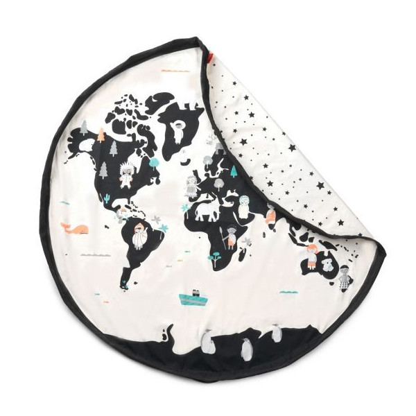 Sac de rangement et tapis d'éveil "Mappemonde"