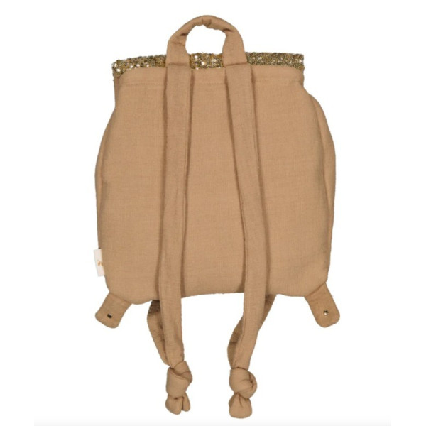 Sac à dos sequins dorés