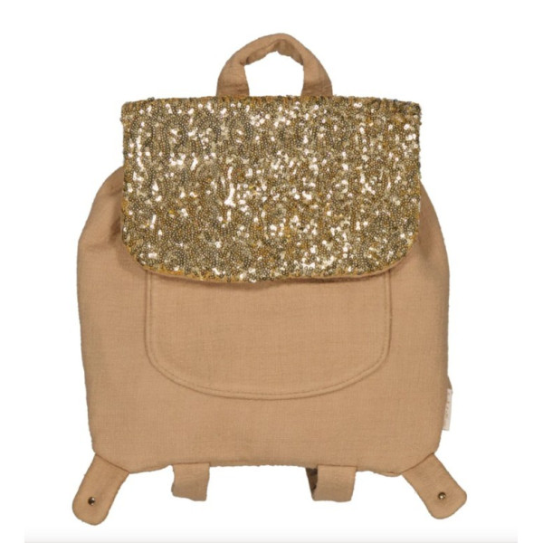 Sac à dos sequins dorés