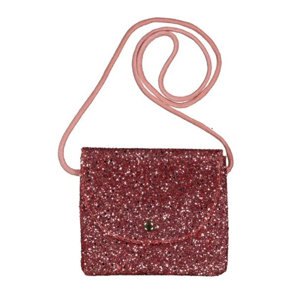Mini sac glitter framboise