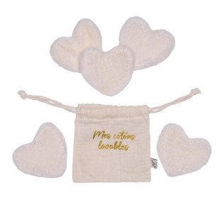 Set cotons lavables "lait"