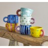 Tasse bleue cœurs