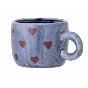 Tasse bleue cœurs