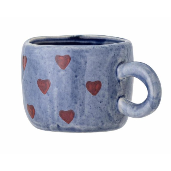 Tasse bleue cœurs