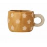 Tasse moutarde fleurs
