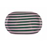 Plateau oval - rose & vert