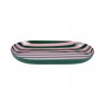 Plateau oval - rose & vert