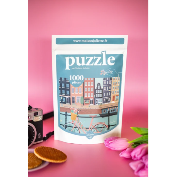 Puzzle 1000 Pièces « Pédalons au fil de l'eau »