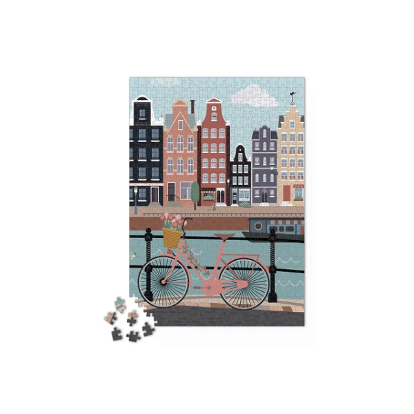 Puzzle 1000 Pièces « Pédalons au fil de l'eau »