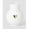 Vase sphère cœur or