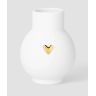 Mini vase coeur or