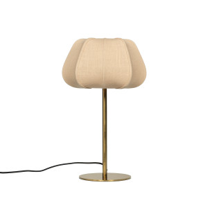Lampe en Métal Doré & Crème Aeris