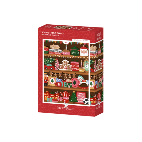 Mini Puzzle 96 Pièces - Christmas Shelf