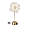 Lampe De Table Fleur Métal Doré