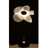 Lampe De Table Fleur Métal Doré