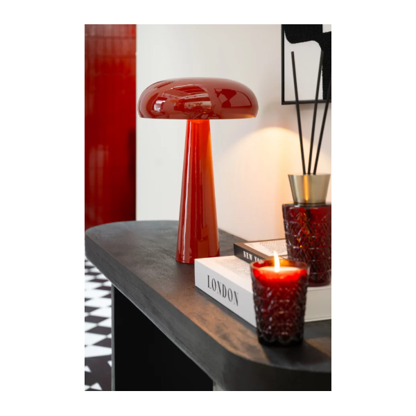 Lampe De Table Fer Rouge Foncé
