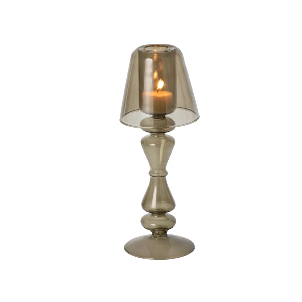 Photophore en Verre Vert Olive - PM